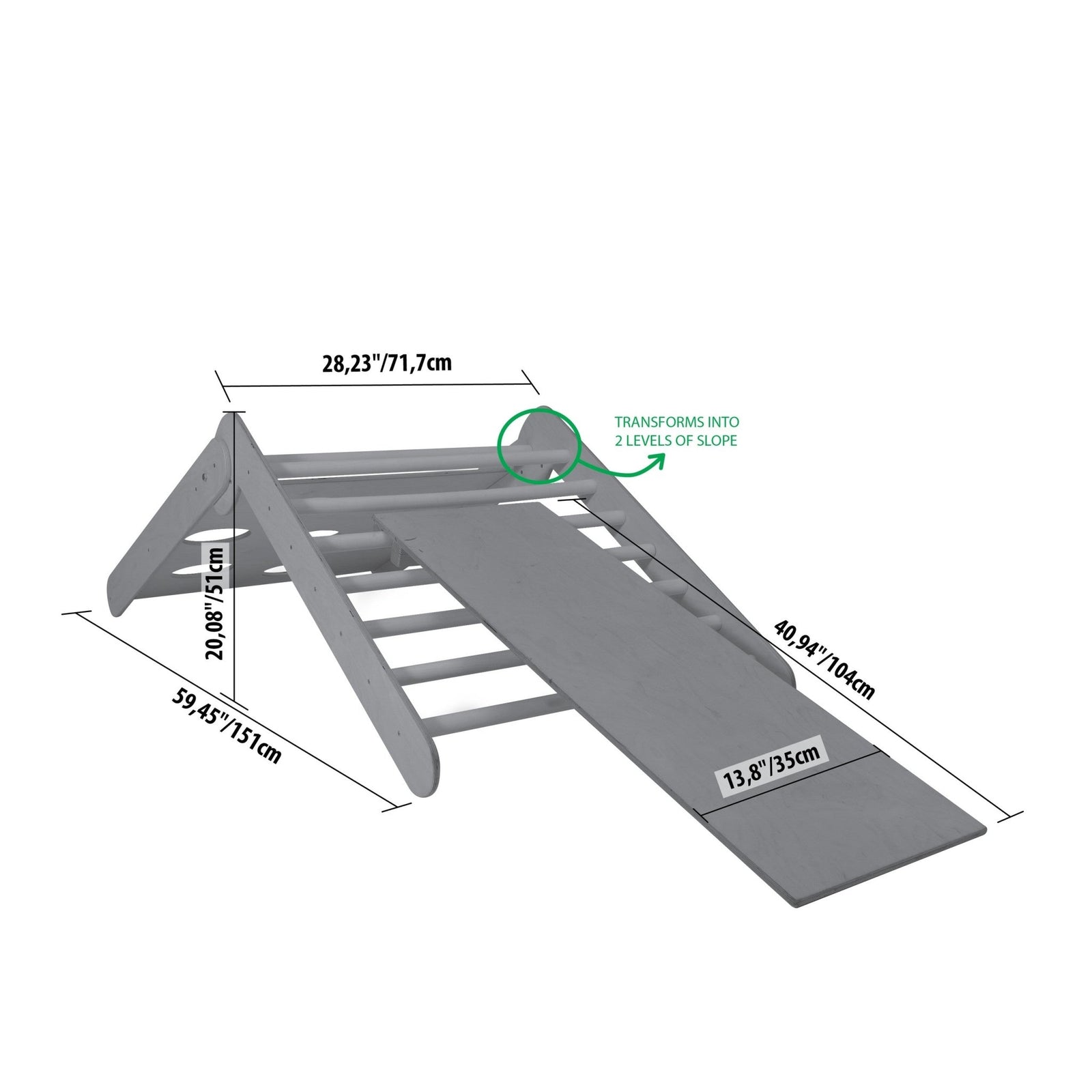 Triangle d'Escalade Pliable & Rampe (2 - en - 1) – Ajustable & Évolutif – Montessori pour enfant – photo 5