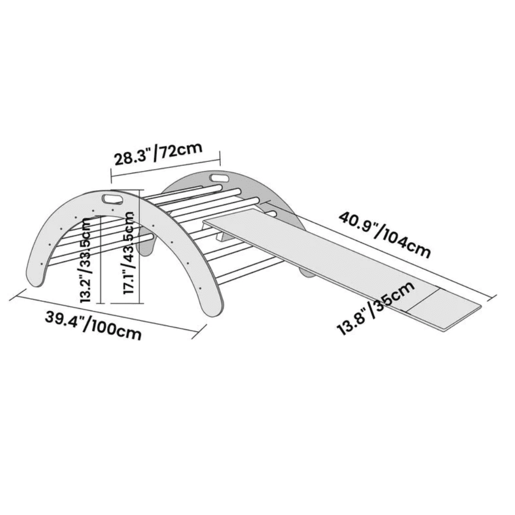 Arche d'Escalade & Rampe "Montessori" – Set Complet (Bascule & Toboggan) – Montessori pour enfant – photo 6