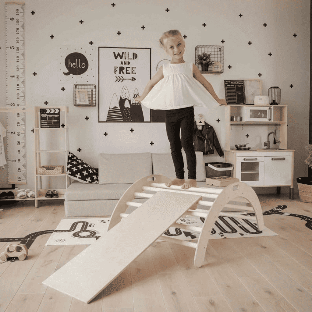 Arche d'Escalade & Rampe "Montessori" – Set Complet (Bascule & Toboggan) – Montessori pour enfant – photo 1