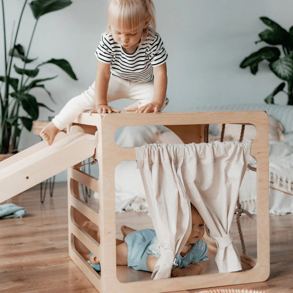 CUBITRI® Cube de Jeu Montessori avec Corde