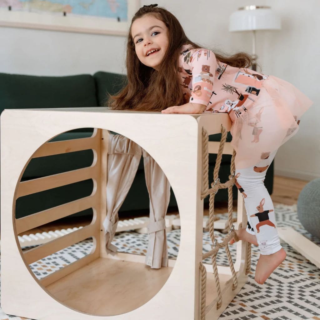CUBITRI® Cube de Jeu Montessori avec Corde