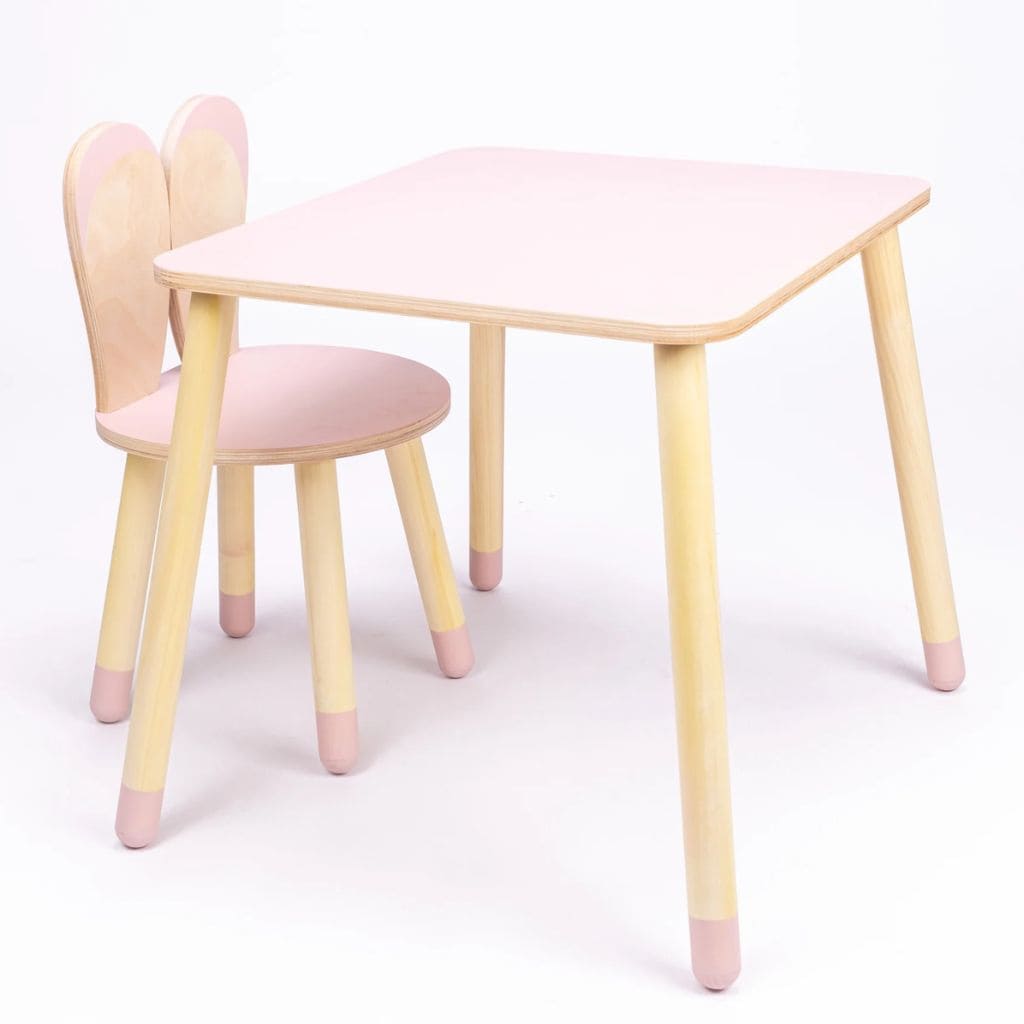 Ensemble Table et Chaise Lapin pour Enfan