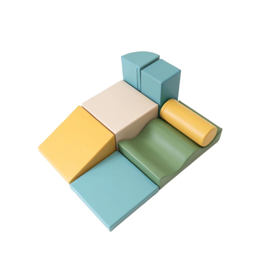 Ensemble de 7 Blocs de Mousse Soft Play - Pastel Turquoise