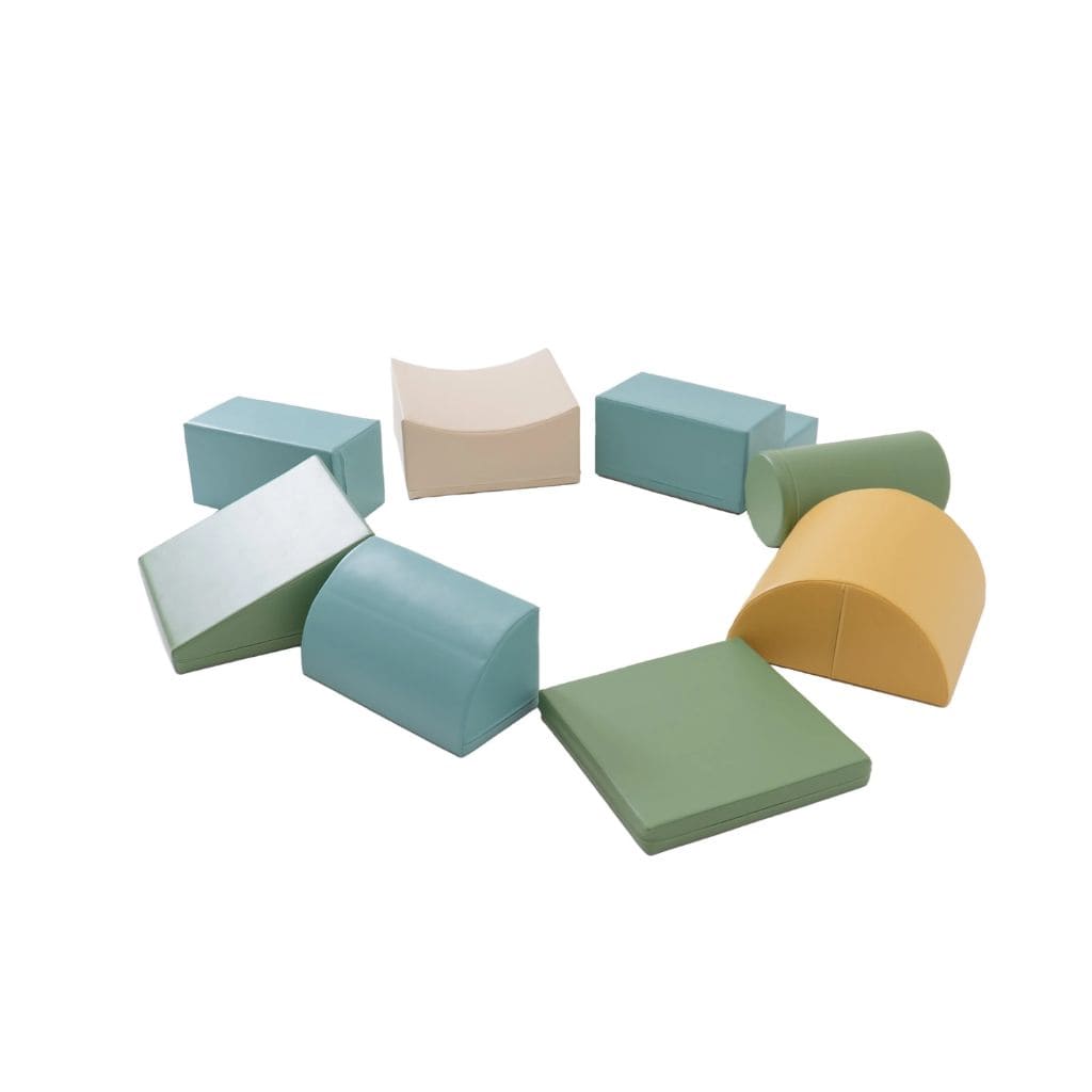 Ensemble de 8 Blocs de Mousse Soft Play -  Pastel Turquoise