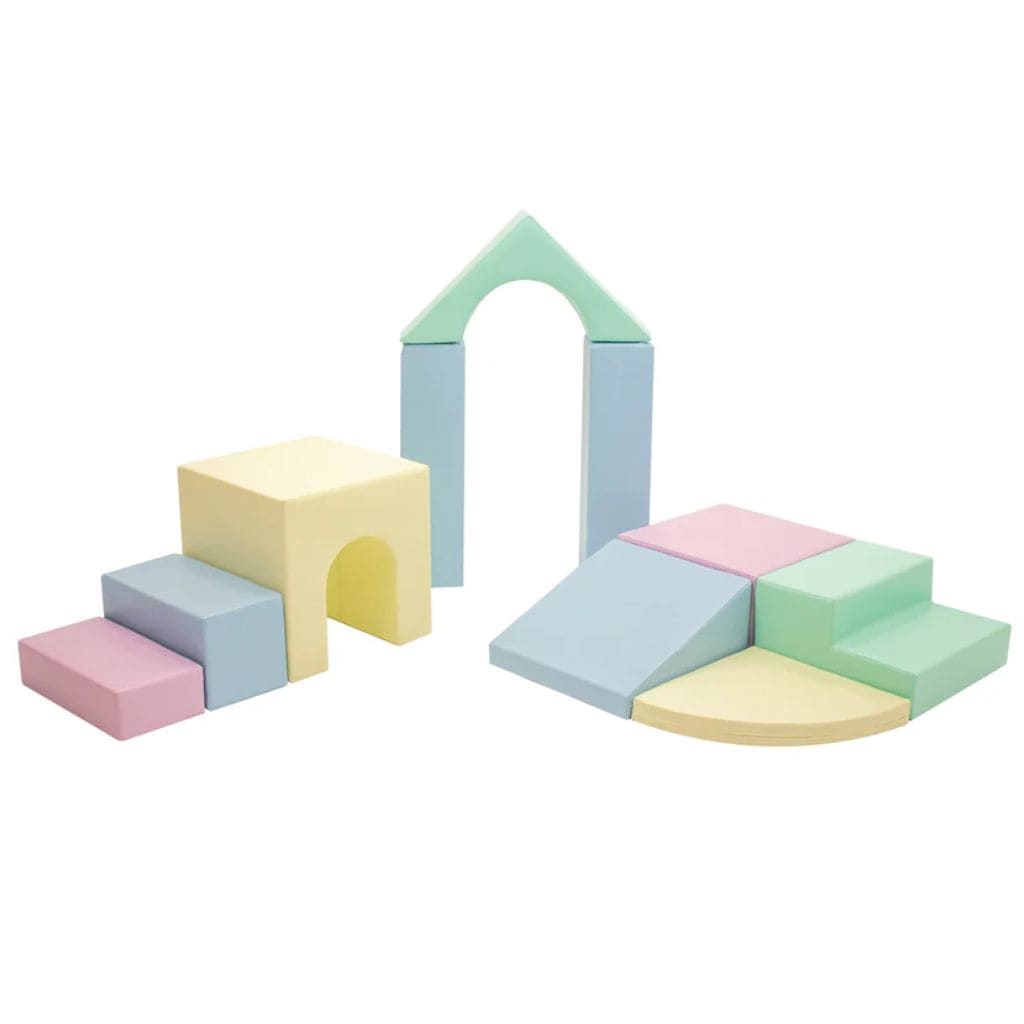 Ensemble de 10 Blocs de Mousse Soft Play - Light Pastel