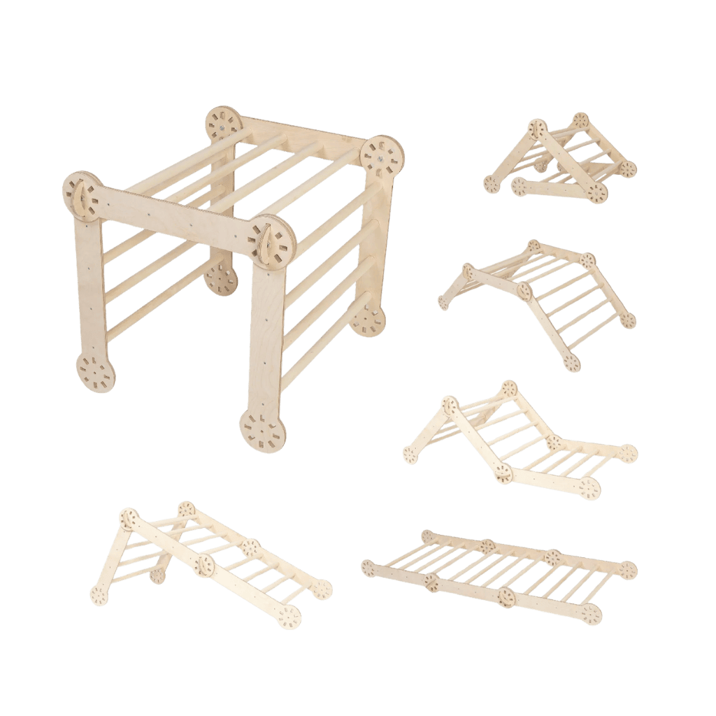Triangle d'Escalade Pliable "Pikler" – Bouleau de la Baltique – Montessori pour enfant – photo 9