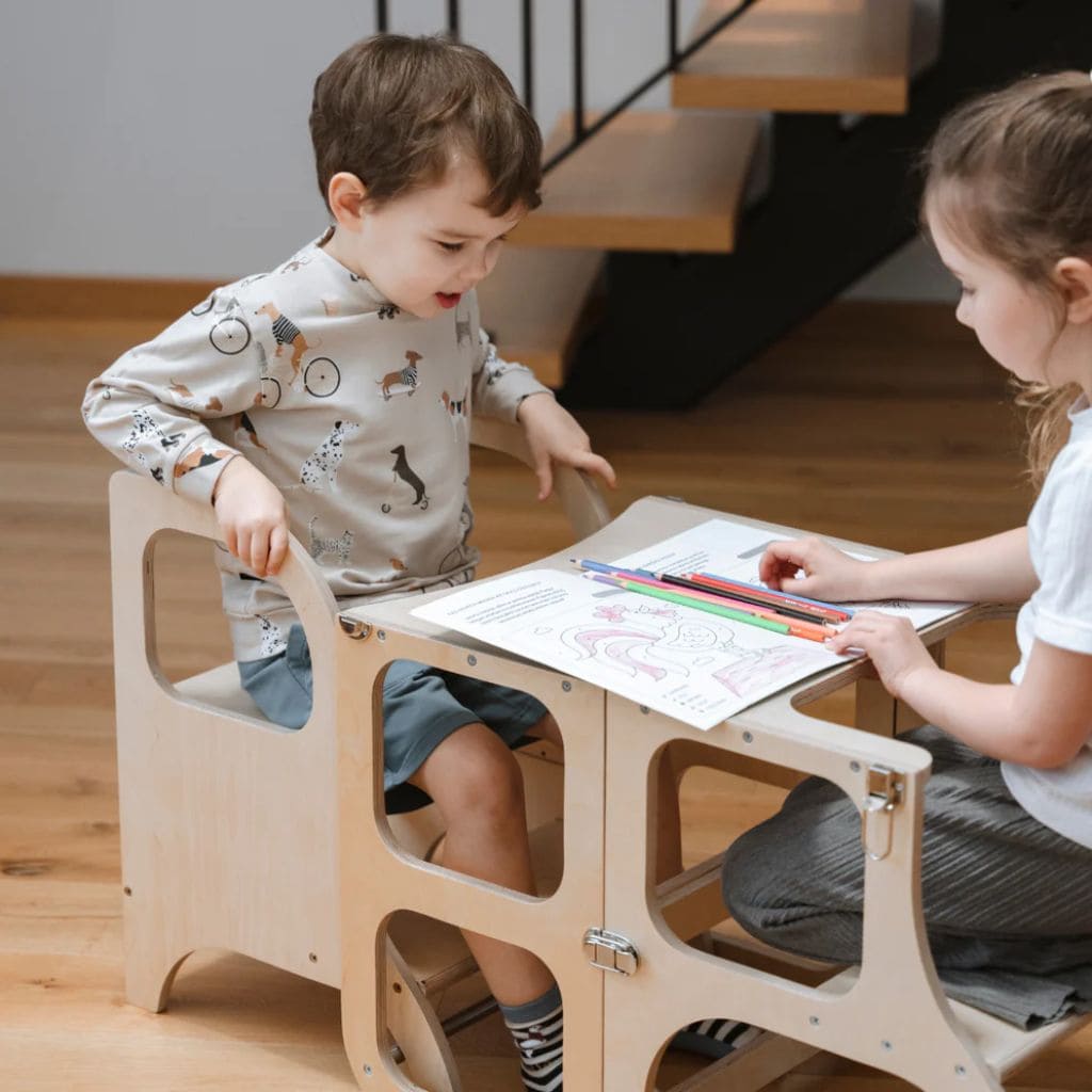 Marchepied Évolutif Enfant MIIMO® - Bois Naturel