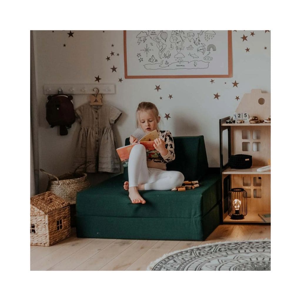 Sofa de jeu Montessori – Vert Foncé