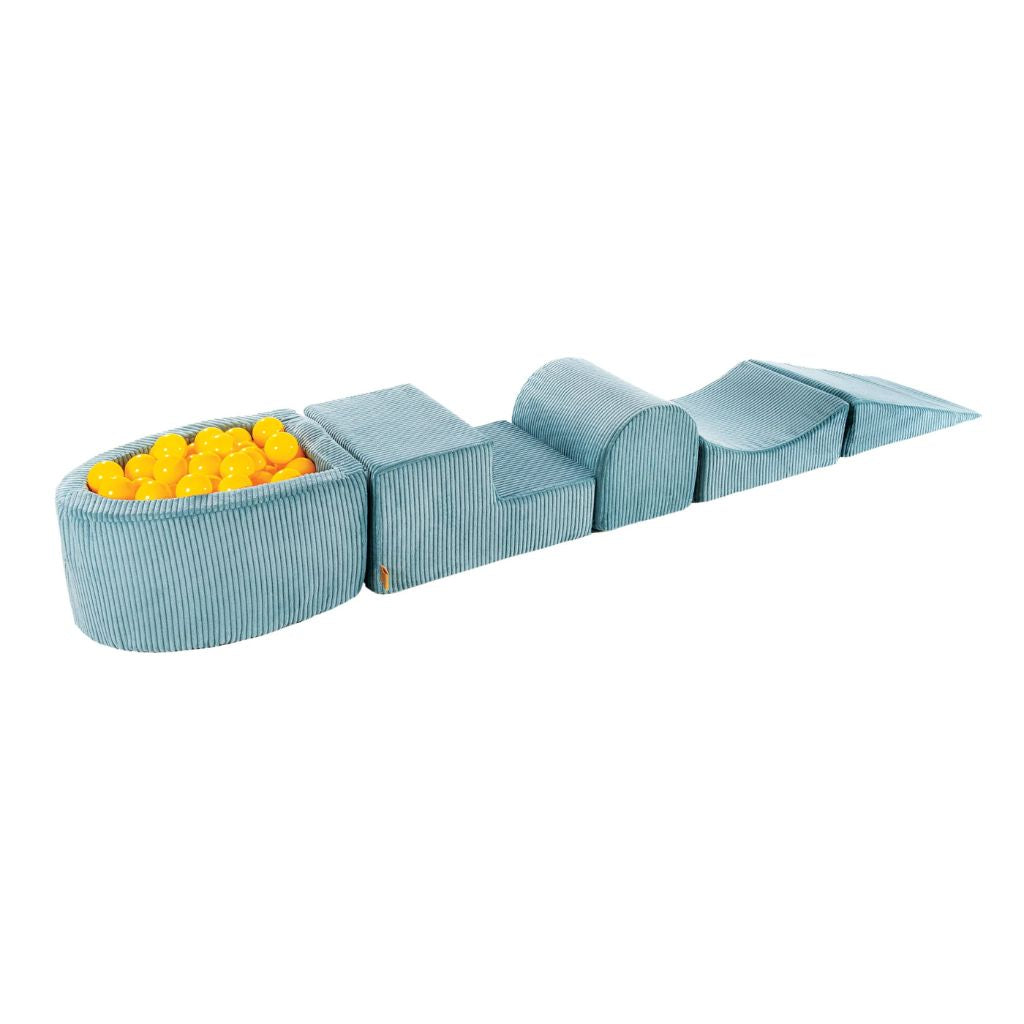 Set de Jeux avec Piscine à Balles MeowBaby® - Turquoise & Yellow