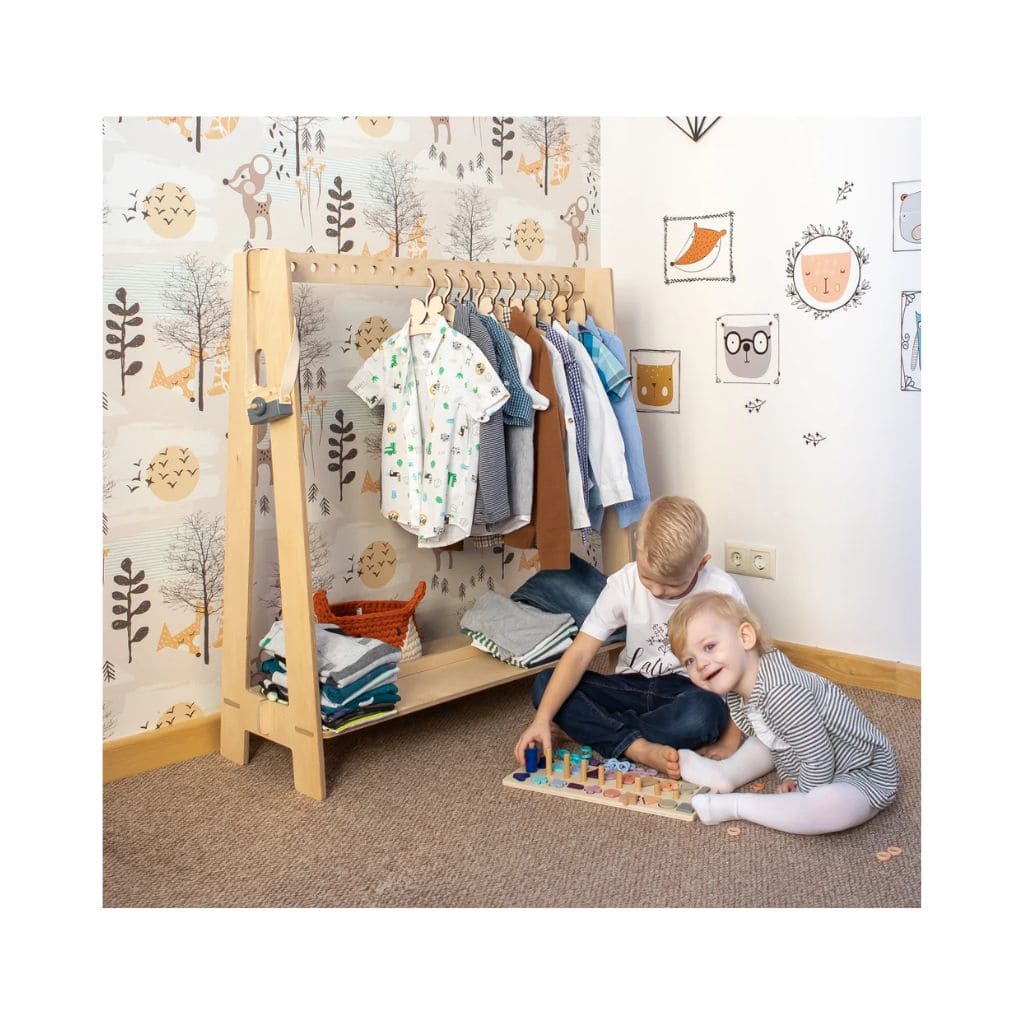 MiniPortant Enfant – Porte-Vêtements avec Cintres