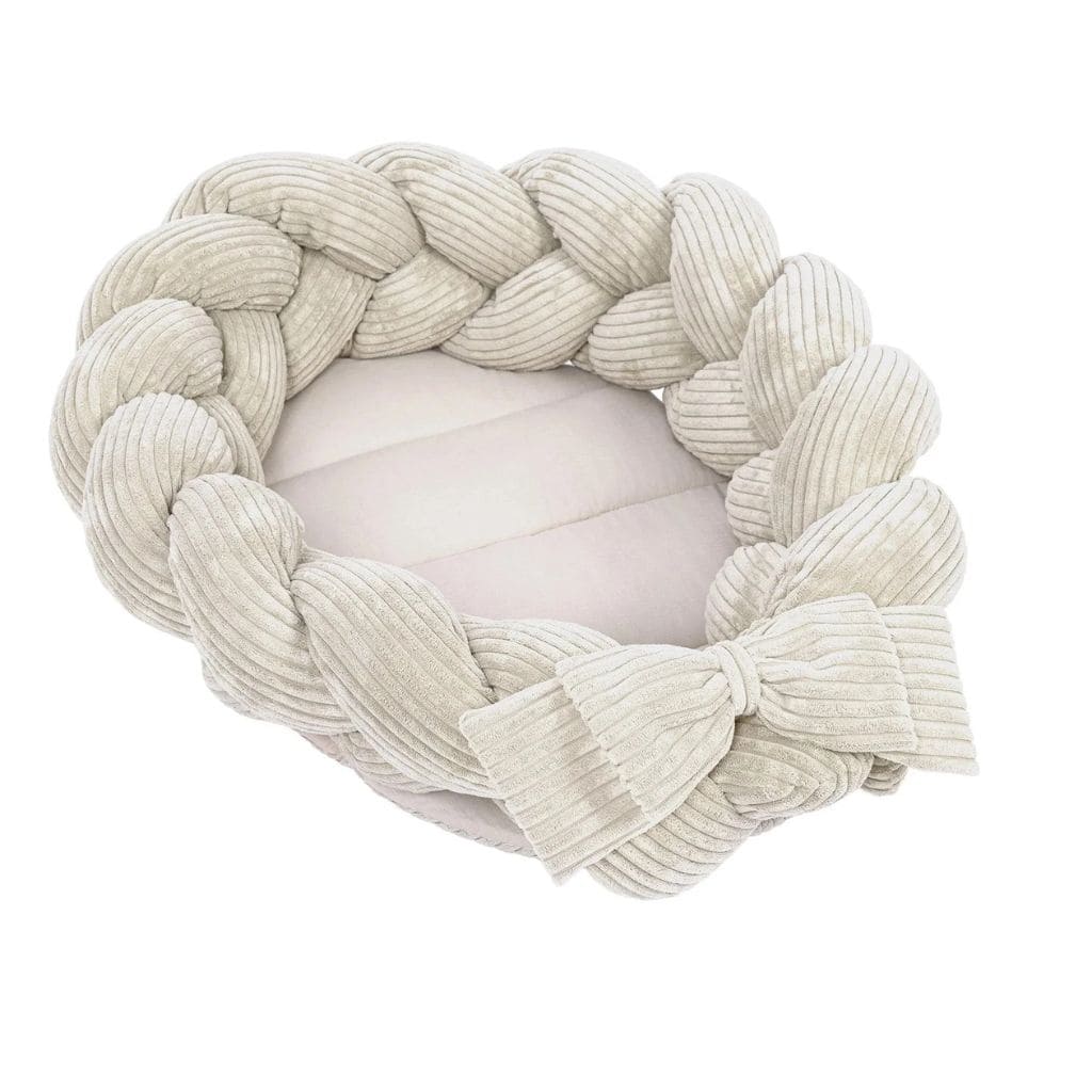 Cocon Bébé avec Protection Tressée - Vanille