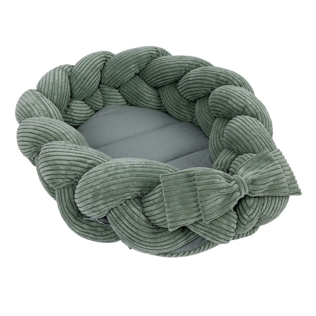 Cocon Bébé avec Protection Tressée - Vert Olive