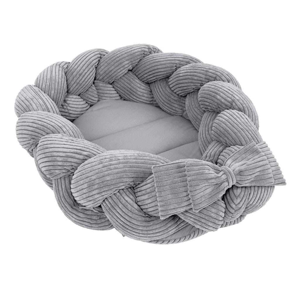 Cocon Bébé avec Protection Tressée - Gris