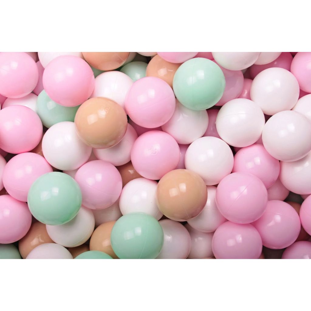 Balles Piscine – 200 pcs Beige / Menthe / Blanc / Rose pastel