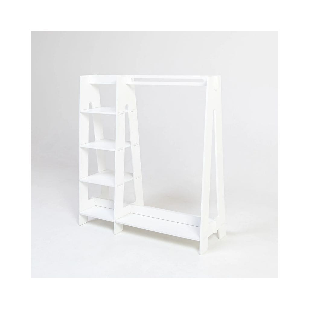 Portant Enfant Bois & Rangement Intégré