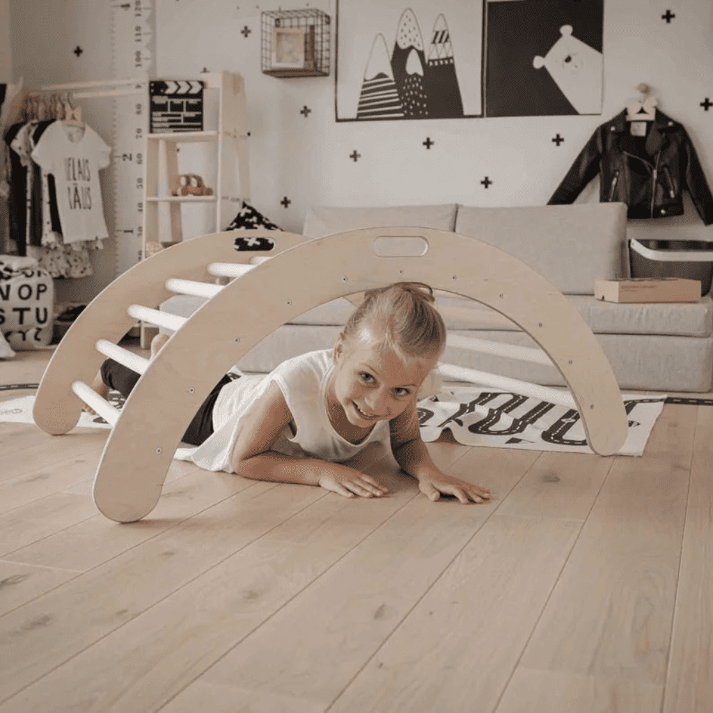 Arche d'Escalade & Bascule "Montessori" – 2 - en - 1 (Bouleau) – Montessori pour enfant – photo 6