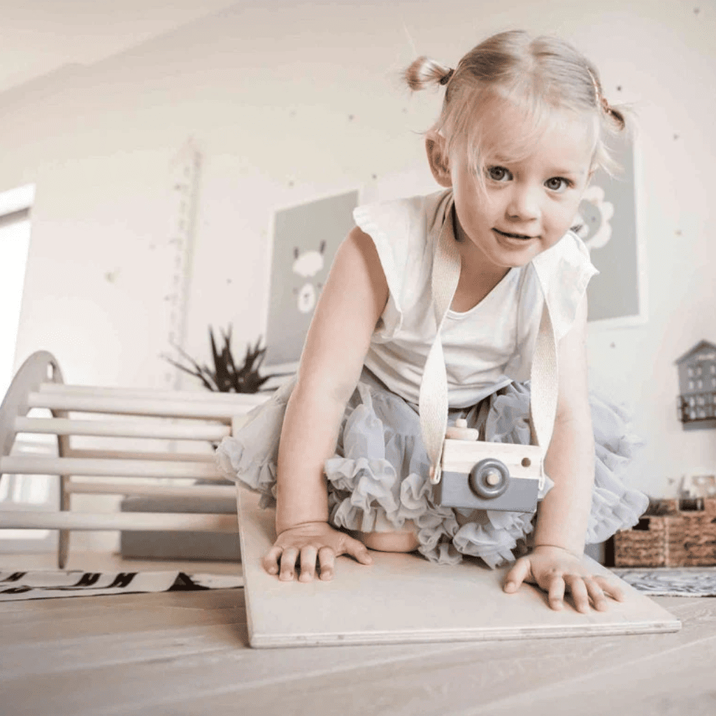 Arche d'Escalade & Bascule "Montessori" – 2 - en - 1 (Bouleau) – Montessori pour enfant – photo 2