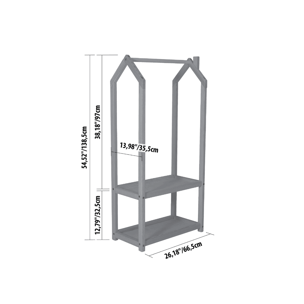 Portant à Vêtements en Forme de Maison