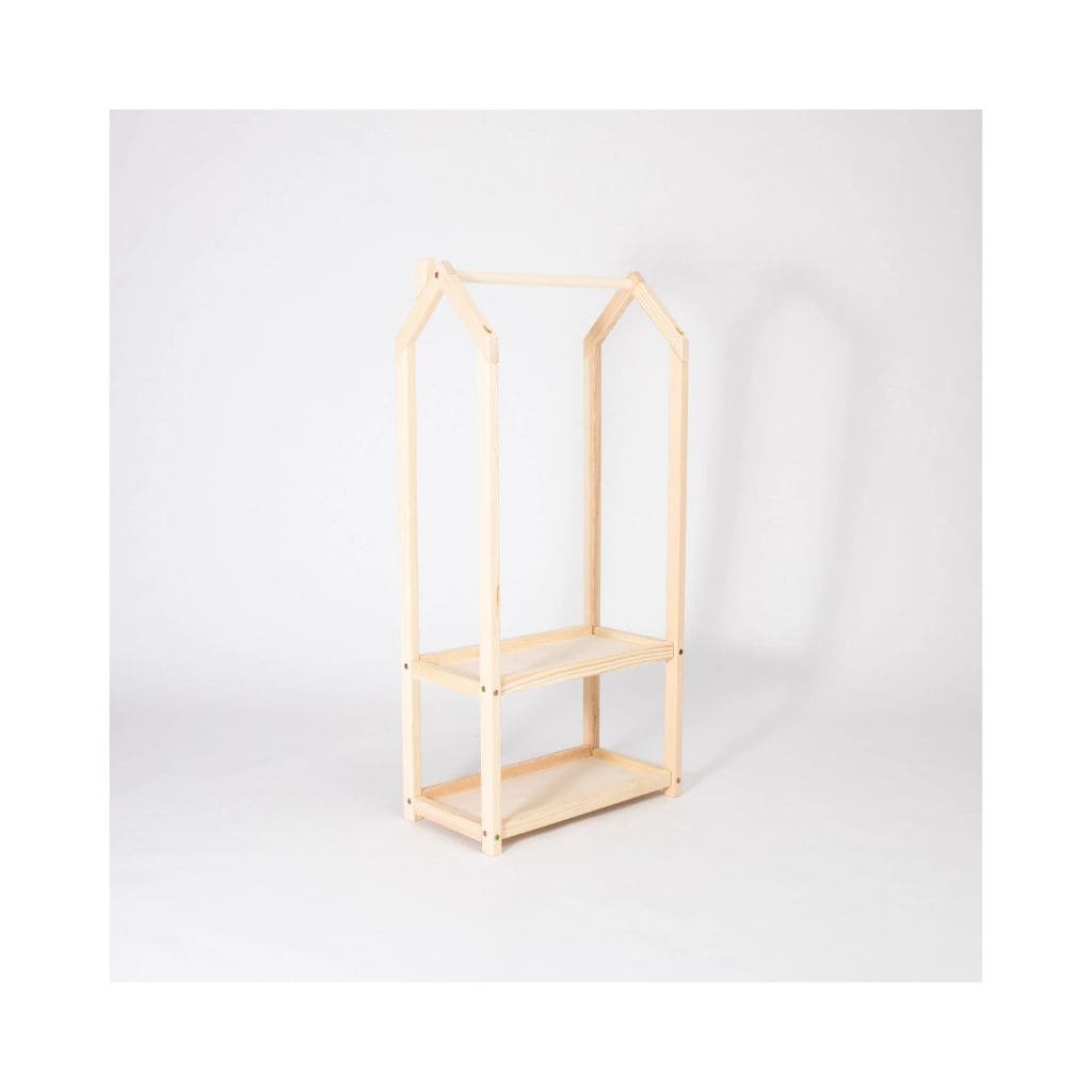 Portant à Vêtements Montessori en Bois – Forme de maison