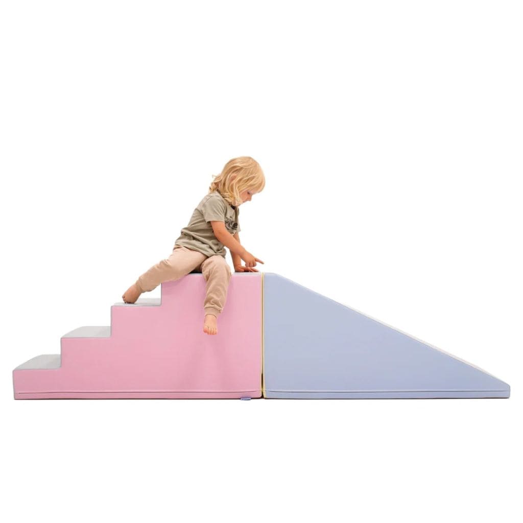 Set Escalier & Toboggan en Mousse Premium - Pastel
