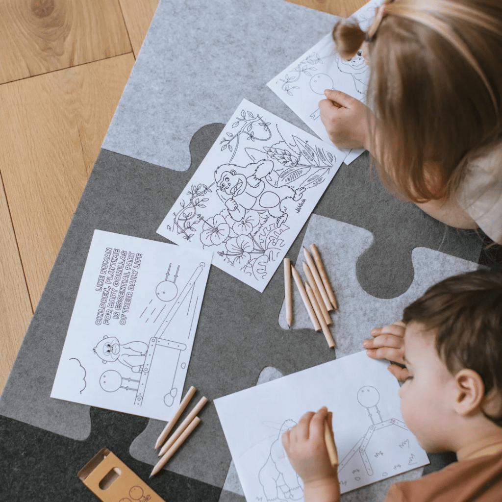 Tapis Puzzle en Feutre – Protection & Confort - 4 pièces – Montessori pour enfant – photo 1