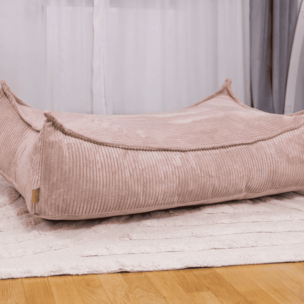 Pouf Enfant Rectangulaire en Velours Côtelé