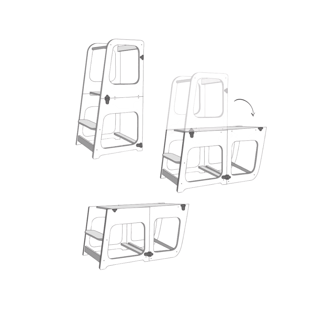 Tour de Cuisine Transformable / Table et Chaise