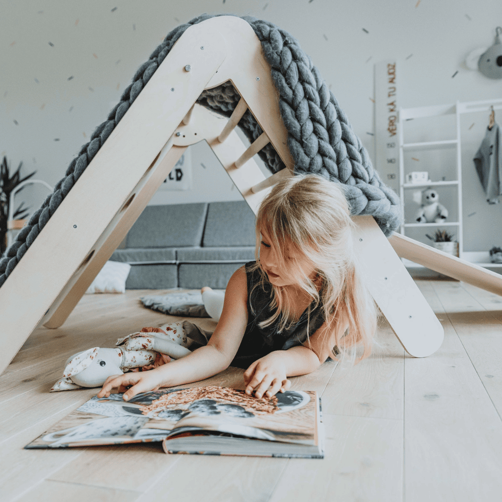 Triangle d'Escalade Pliable & Ajustable "Pikler" – Évolutif (2 Positions) – Montessori pour enfant – photo 4