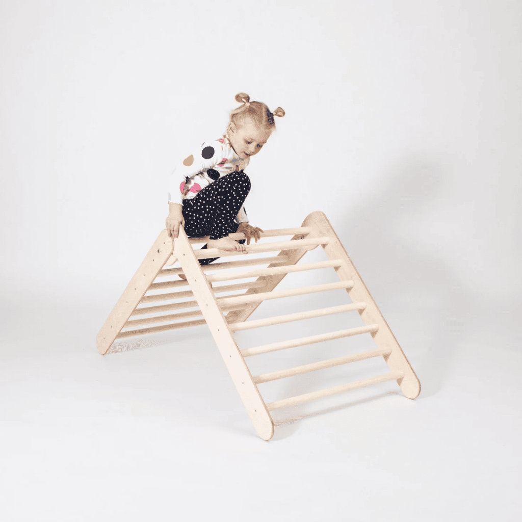 Triangle d'Escalade Pliable "Pikler" – Ajustable (2 Niveaux) – Montessori pour enfant – photo 1