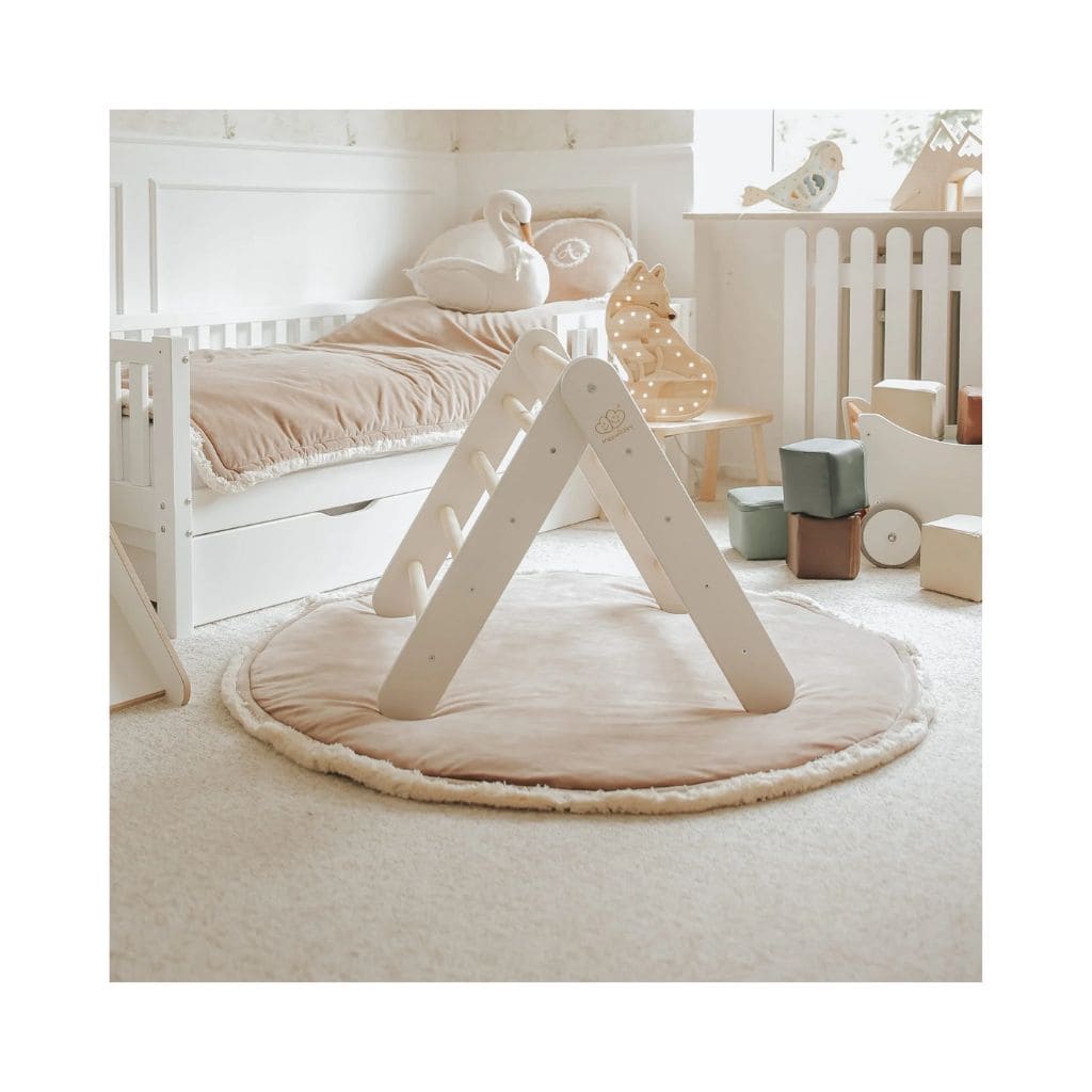 Triangle d’Escalade Pikler Bois Blanc – Jeu Montessori Haut de Gamme