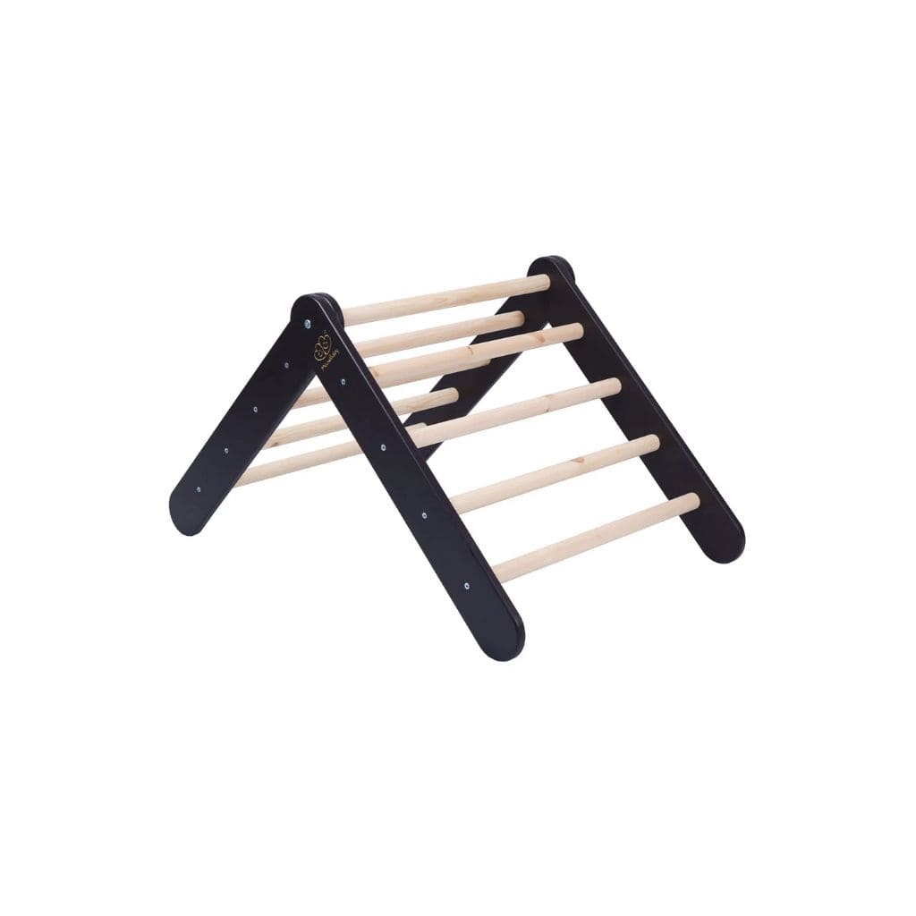Triangle d’Escalade Pikler Bois Noir – Jeu Montessori Haut de Gamme