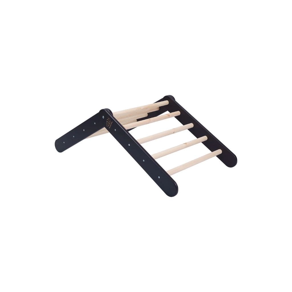 Triangle d’Escalade Pikler Bois Noir – Jeu Montessori Haut de Gamme
