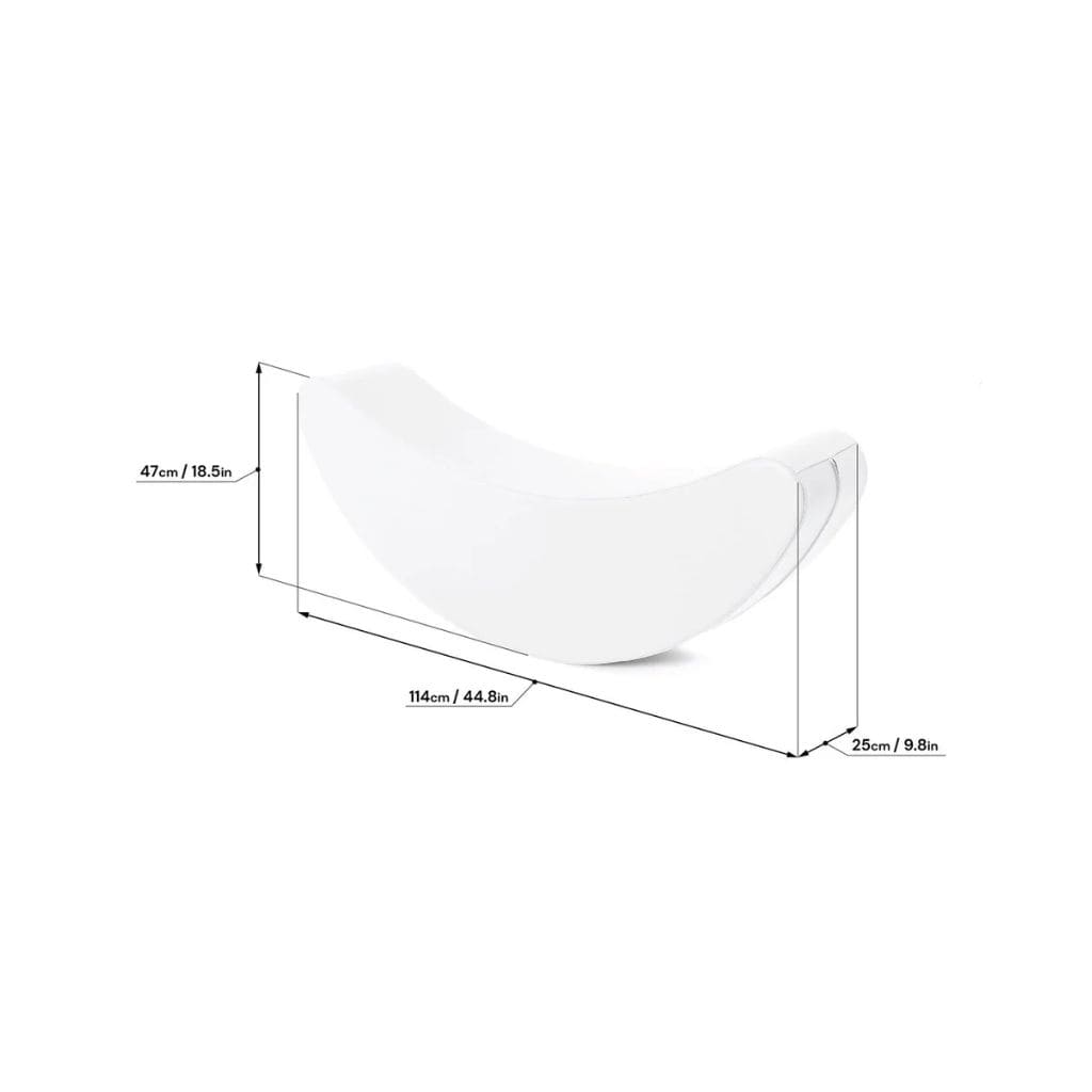 Banana balancín de espuma – Blanco en | juguetes Tinitto – Fabricado en Europa