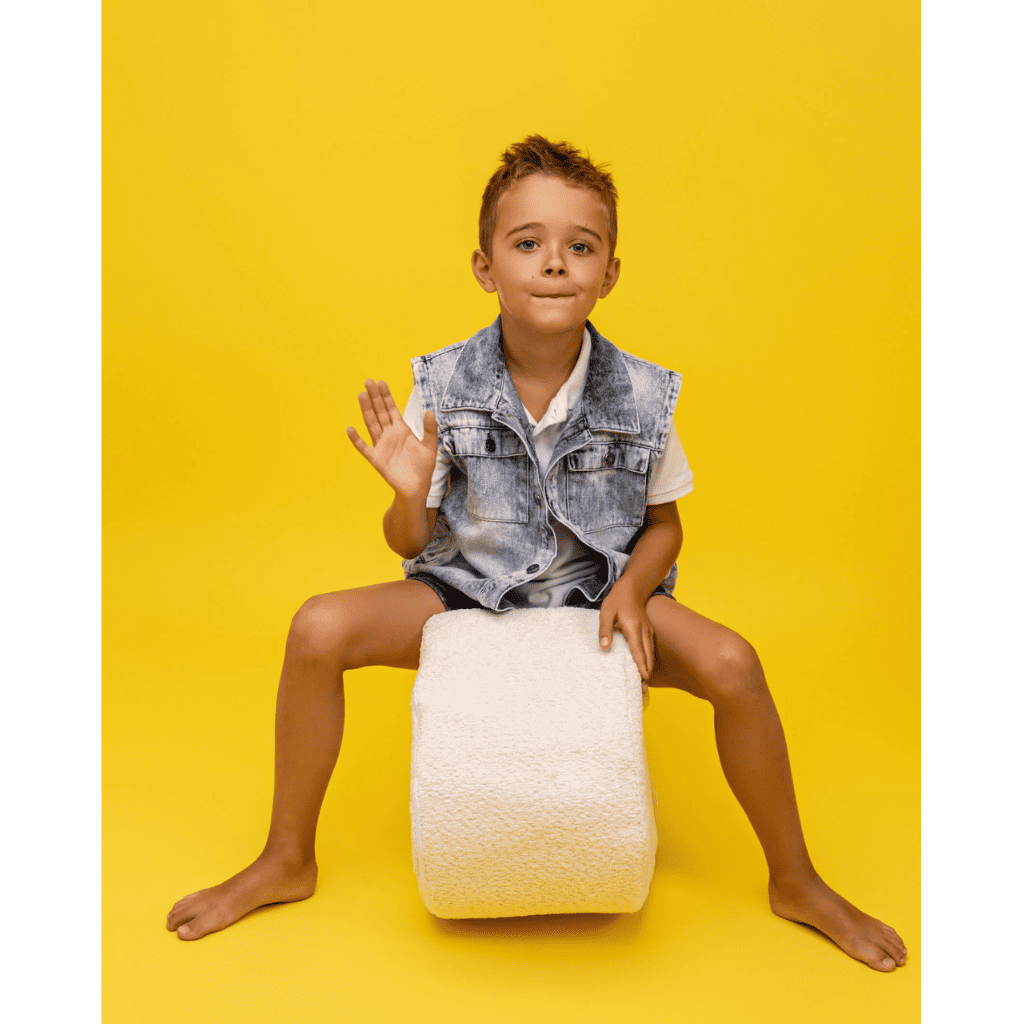 Bean Shape - White Boucle en | Motricidade Tinitto – Fabrication européenne