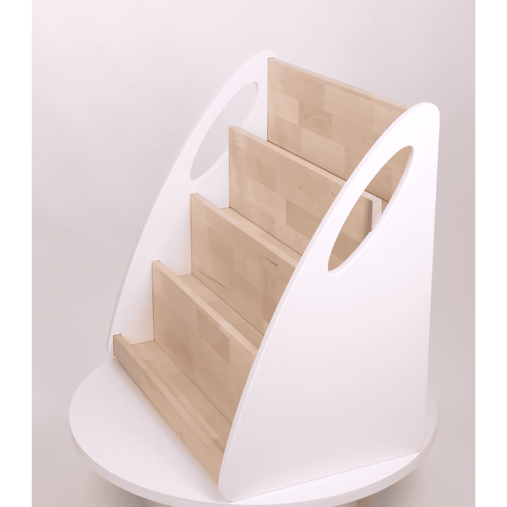 Bibliothèque Montessori avec rangement pour livres - 4 étagères en Sans / Finition DIY | Decoração Tinitto – Fabrication européenne