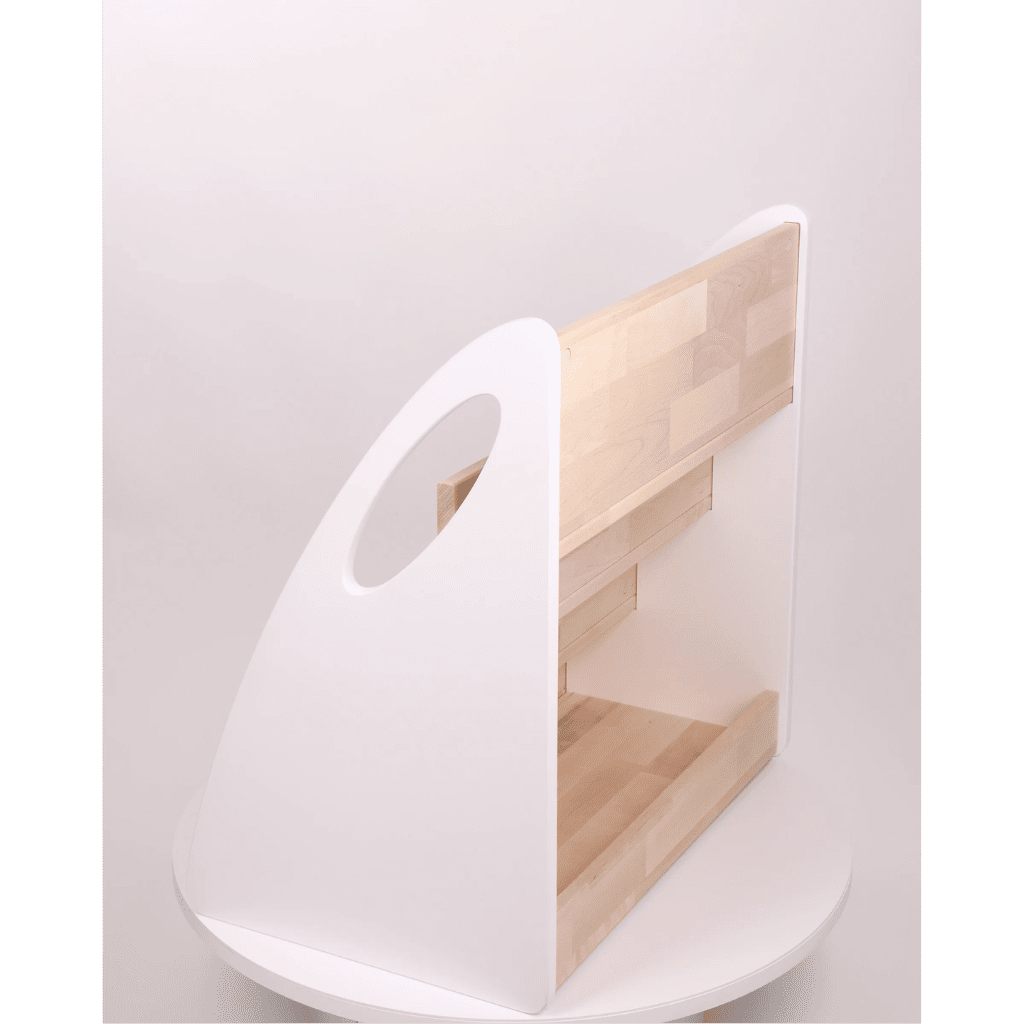 Bibliothèque Montessori avec rangement pour livres - 4 étagères en Sans / Finition DIY | Decoração Tinitto – Fabrication européenne