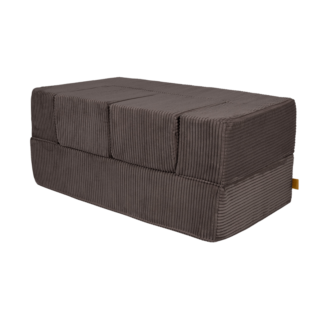 Canapé Cube en Velours Doux - Brown en | Decoração Tinitto – Fabrication européenne