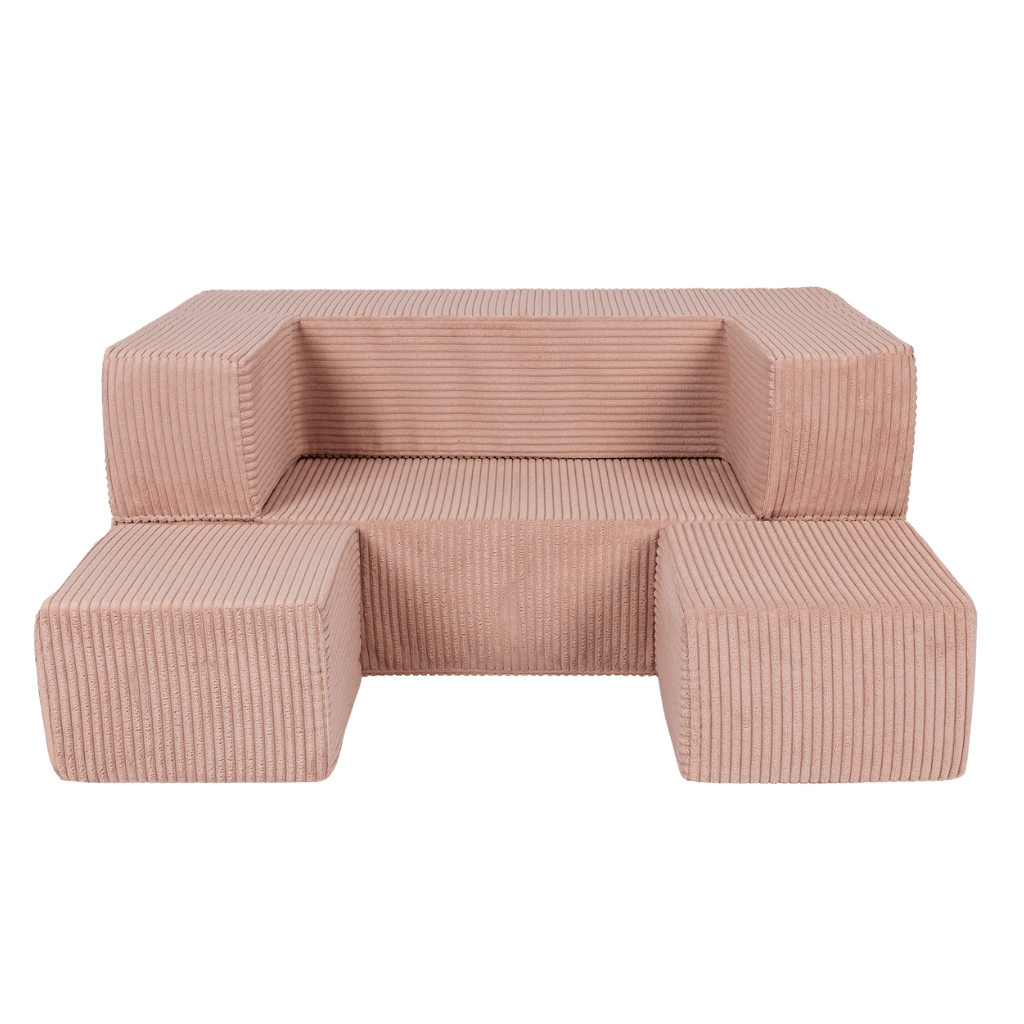 Canapé Cube en Velours Doux - Powder Pink en | Decoração Tinitto – Fabrication européenne