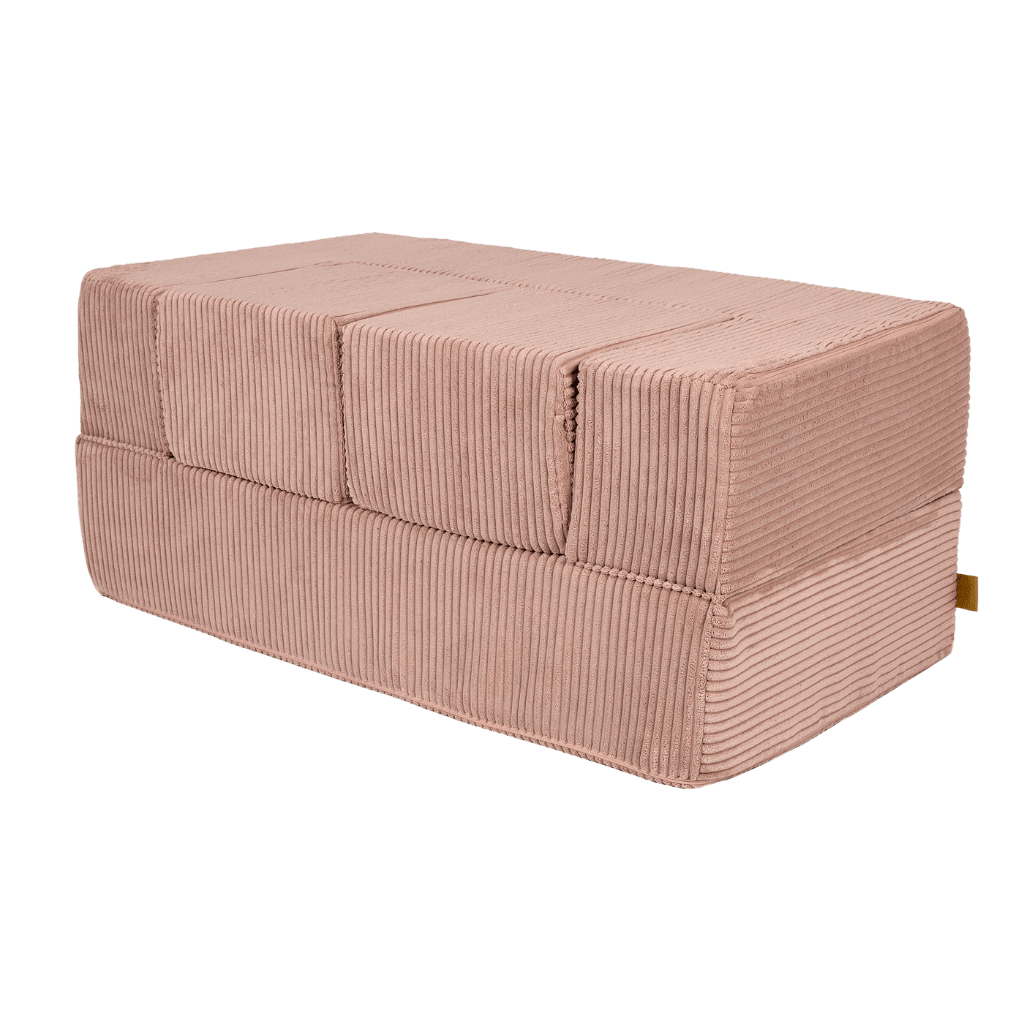 Canapé Cube en Velours Doux - Powder Pink en | Decoração Tinitto – Fabrication européenne