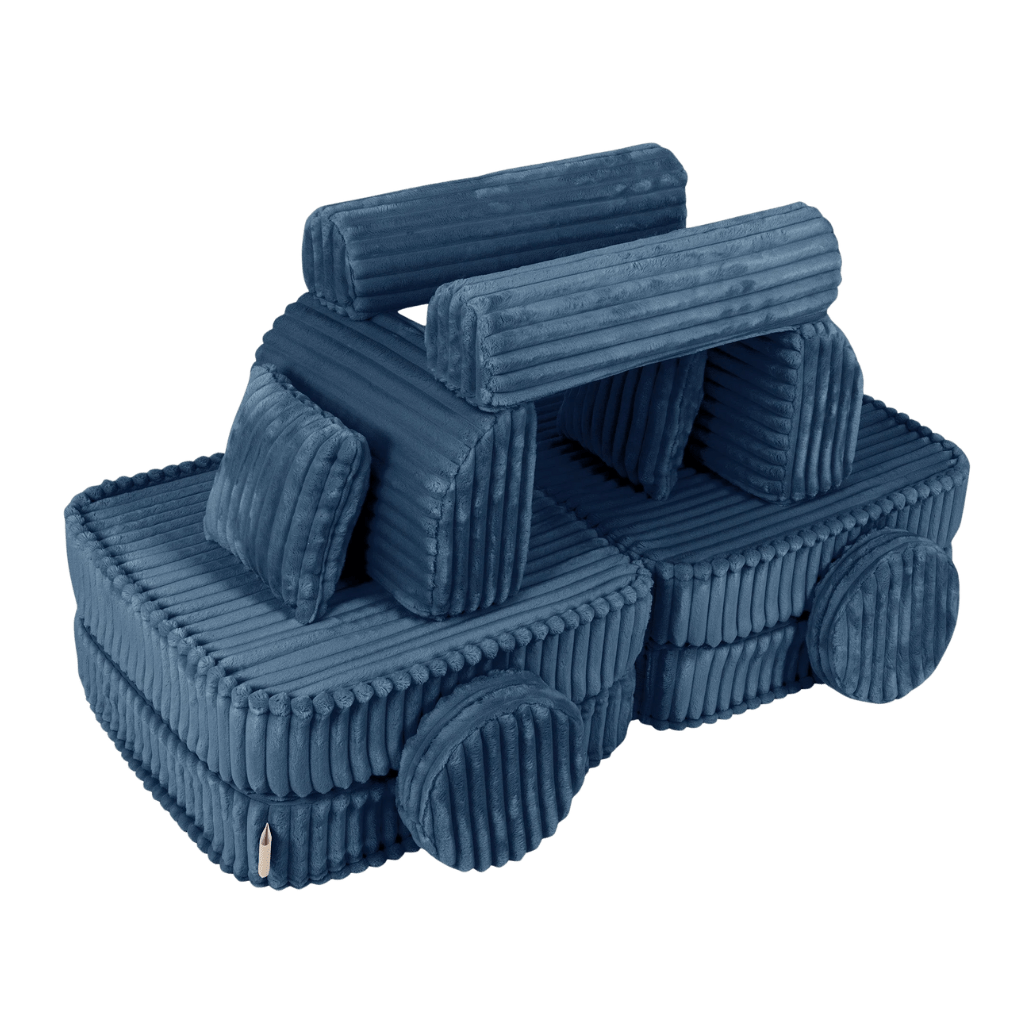 Canapé Medium Modular Sofa for Kids - Churros Blue en | Decoração Tinitto – Fabrication européenne