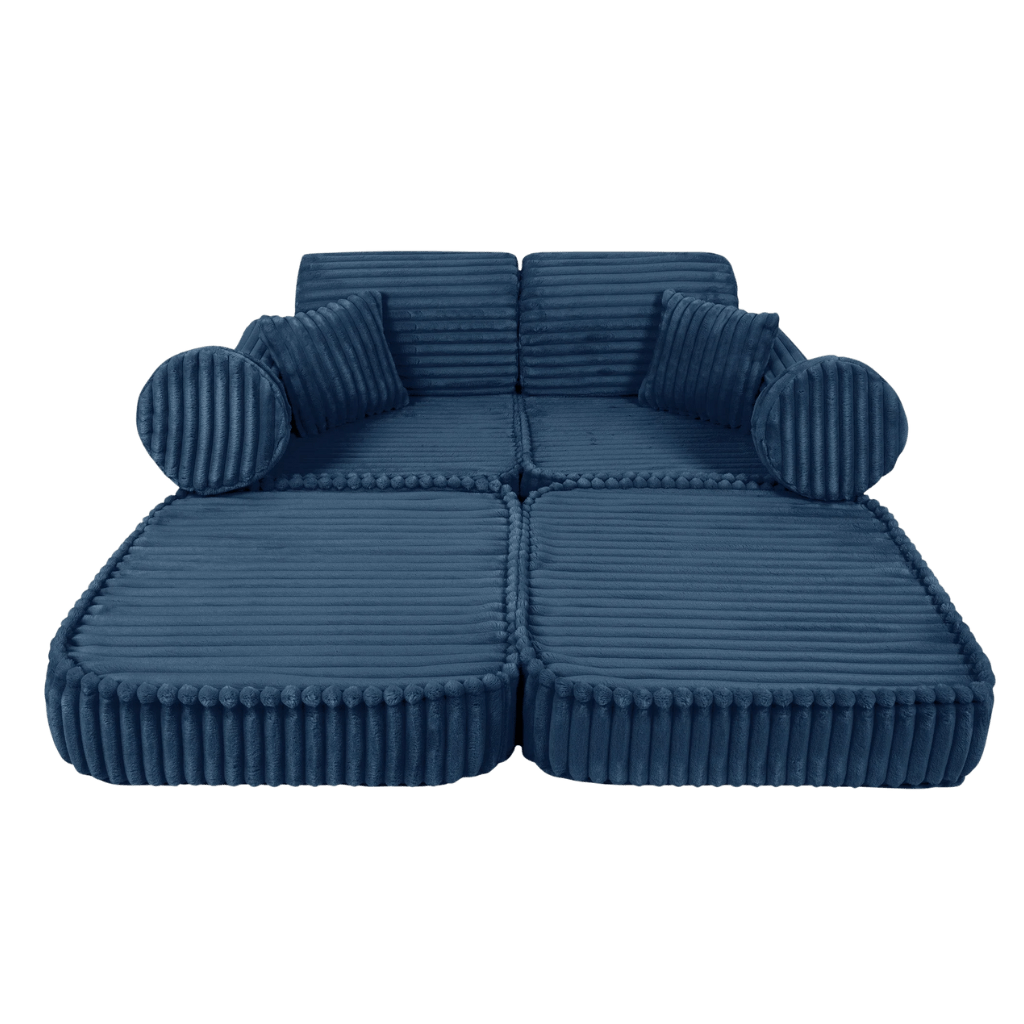 Canapé Medium Modular Sofa for Kids - Churros Blue en | Decoração Tinitto – Fabrication européenne