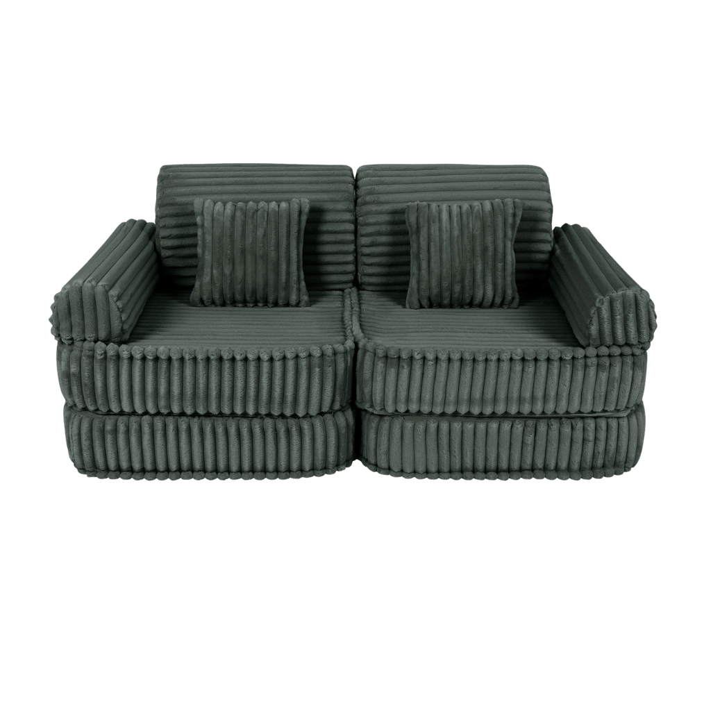 Canapé Medium Modular Sofa for Kids - Churros Forest Green en | Decoração Tinitto – Fabrication européenne