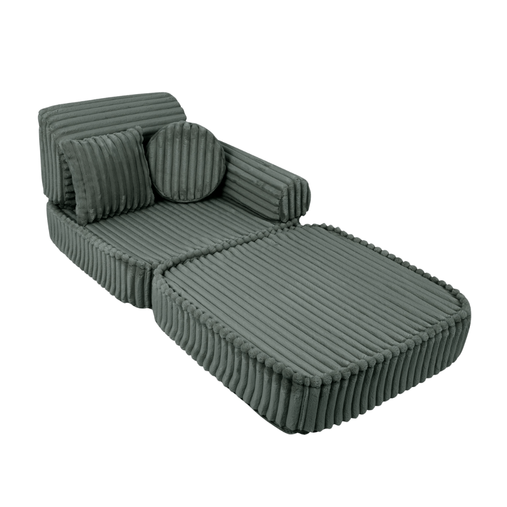 Canapé Medium Modular Sofa for Kids - Churros Forest Green en | Decoração Tinitto – Fabrication européenne