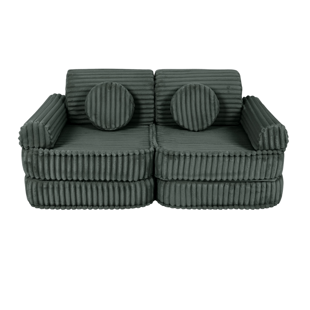 Canapé Medium Modular Sofa for Kids - Churros Forest Green en | Decoração Tinitto – Fabrication européenne