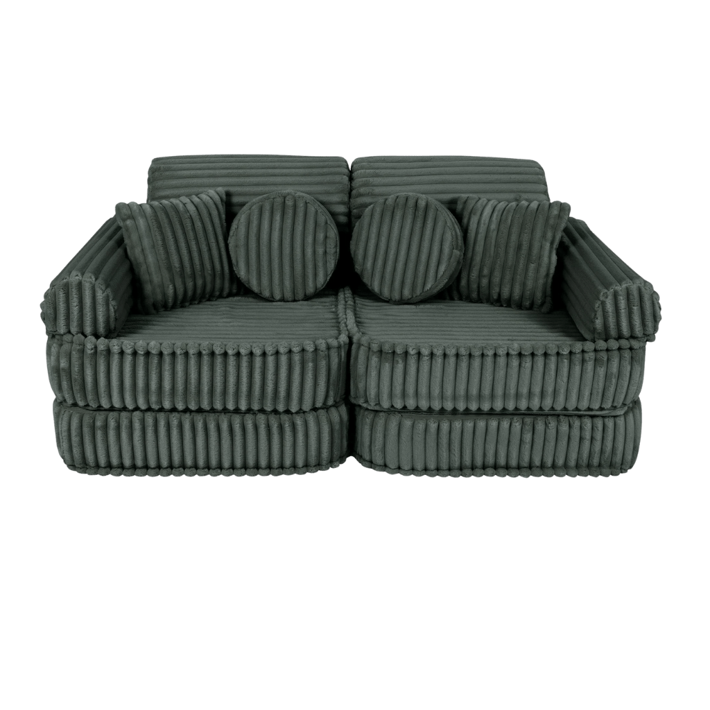 Canapé Medium Modular Sofa for Kids - Churros Forest Green en | Decoração Tinitto – Fabrication européenne