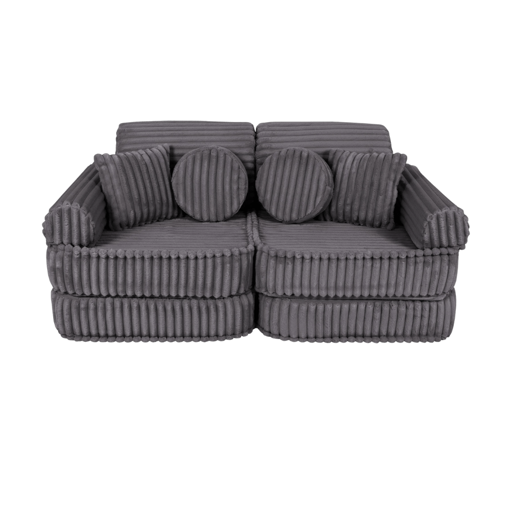 Canapé Medium Modular Sofa for Kids - Churros Jurassic Grey en | Decoração Tinitto – Fabrication européenne