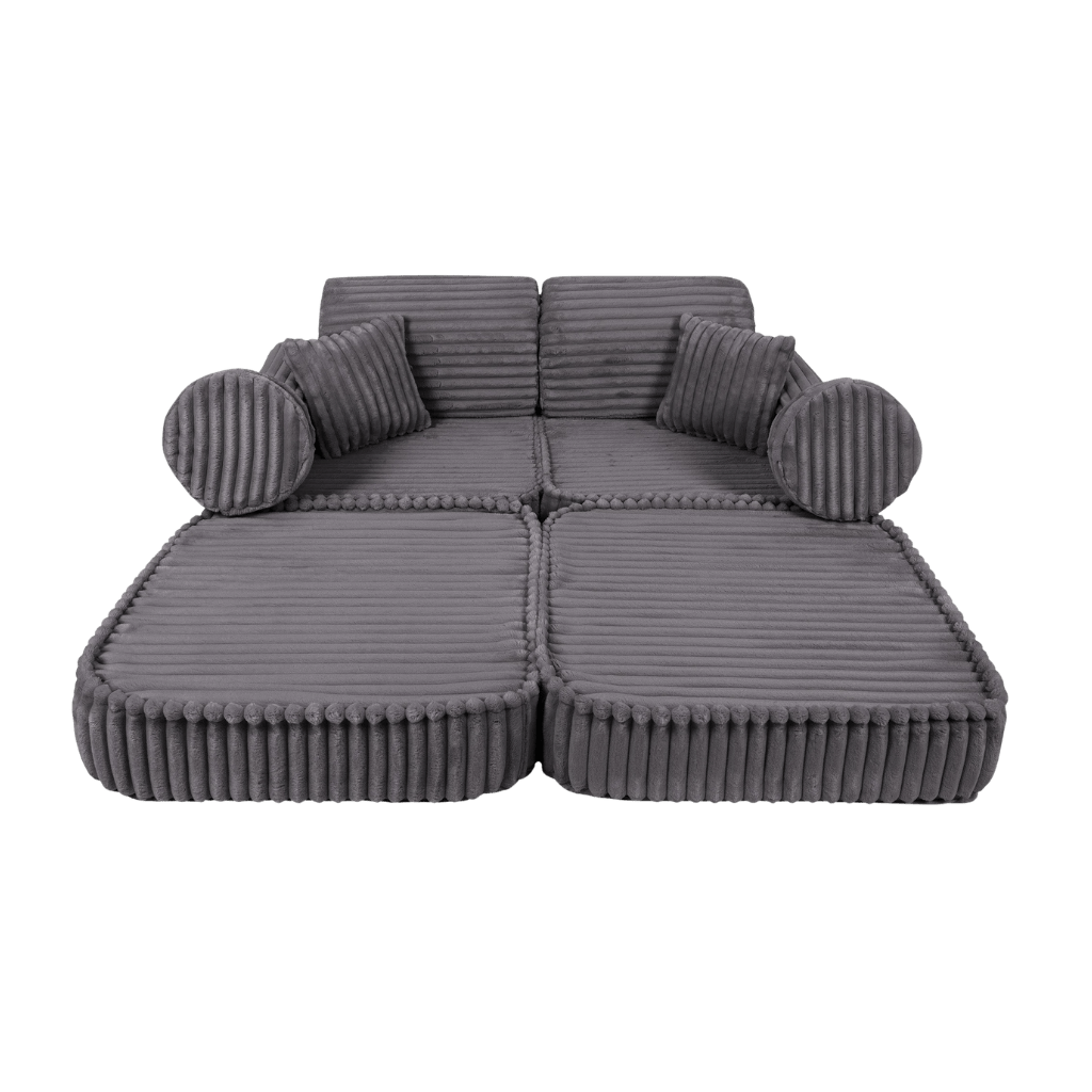 Canapé Medium Modular Sofa for Kids - Churros Jurassic Grey en | Decoração Tinitto – Fabrication européenne
