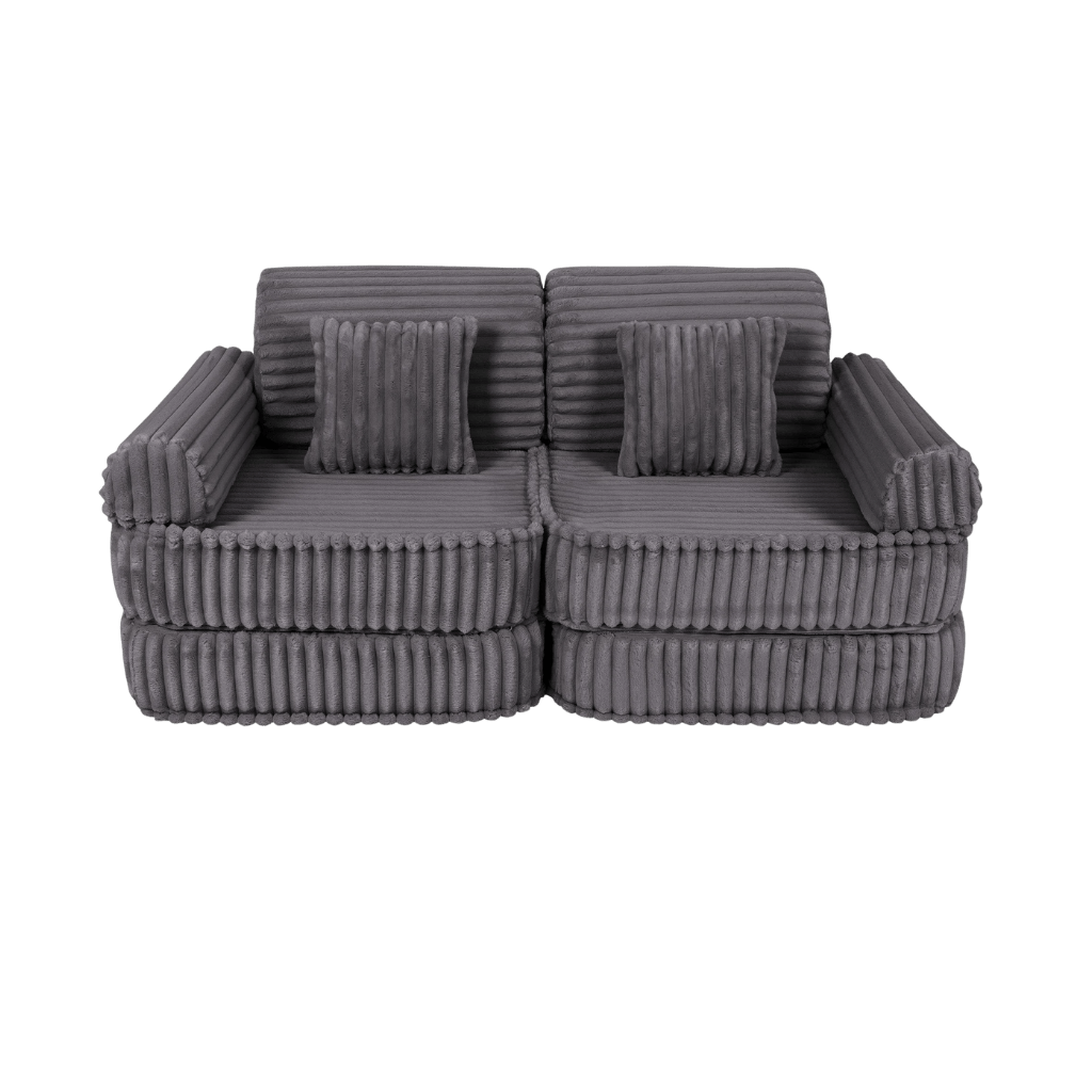 Canapé Medium Modular Sofa for Kids - Churros Jurassic Grey en | Decoração Tinitto – Fabrication européenne