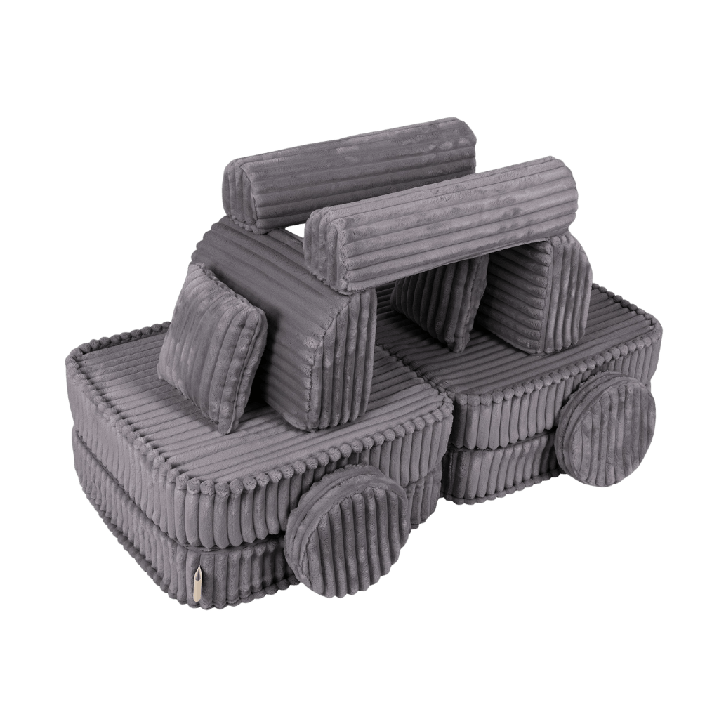 Canapé Medium Modular Sofa for Kids - Churros Jurassic Grey en | Decoração Tinitto – Fabrication européenne