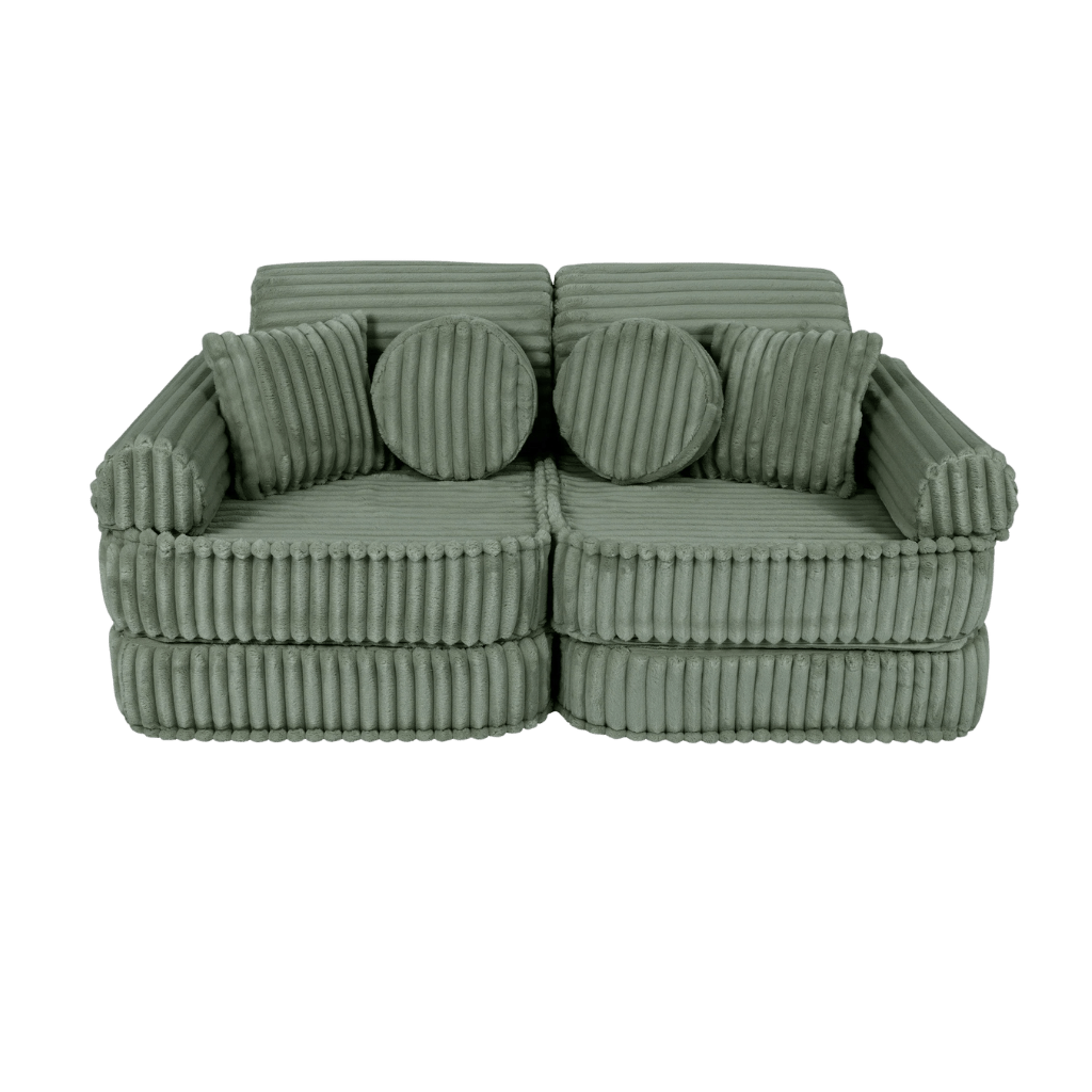 Canapé Medium Modular Sofa for Kids - Churros Sage Green en | Conforto Tinitto – Fabrication européenne